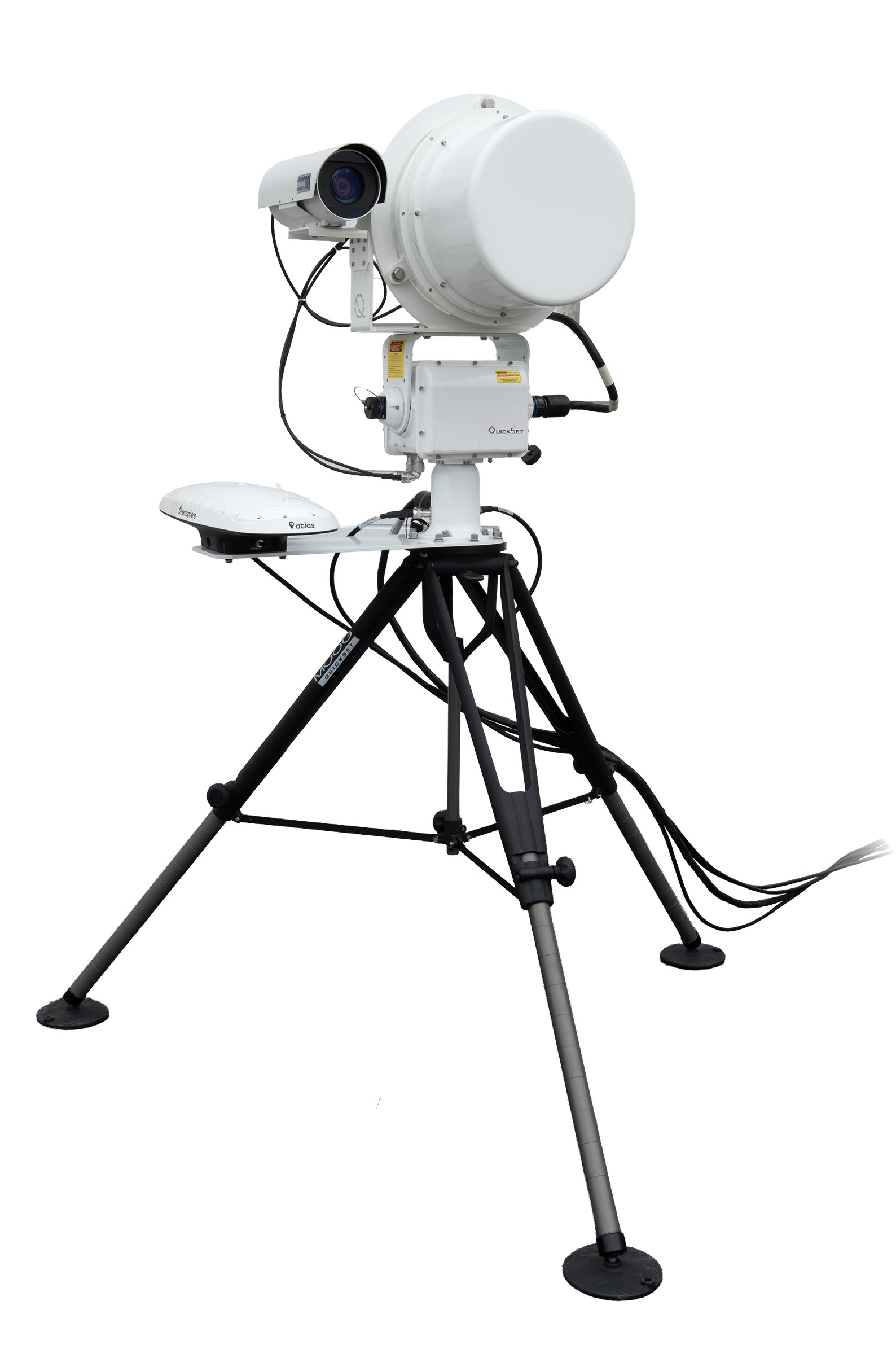 QTrack Antenna on a QTrack Antenna Tripod (QSX-AC-TRIPOD, sold separately)