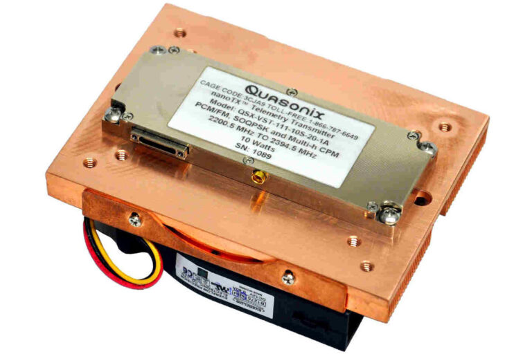 Quasonix nanoTX™ transmitter with heatsink