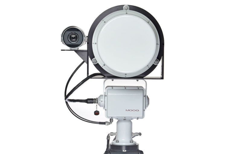 Quasonix QTrack™ antenna with optional camera, mounted on a tripod