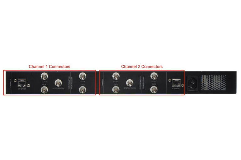 EVTM Rackmount Encoder/Decoder rear panel